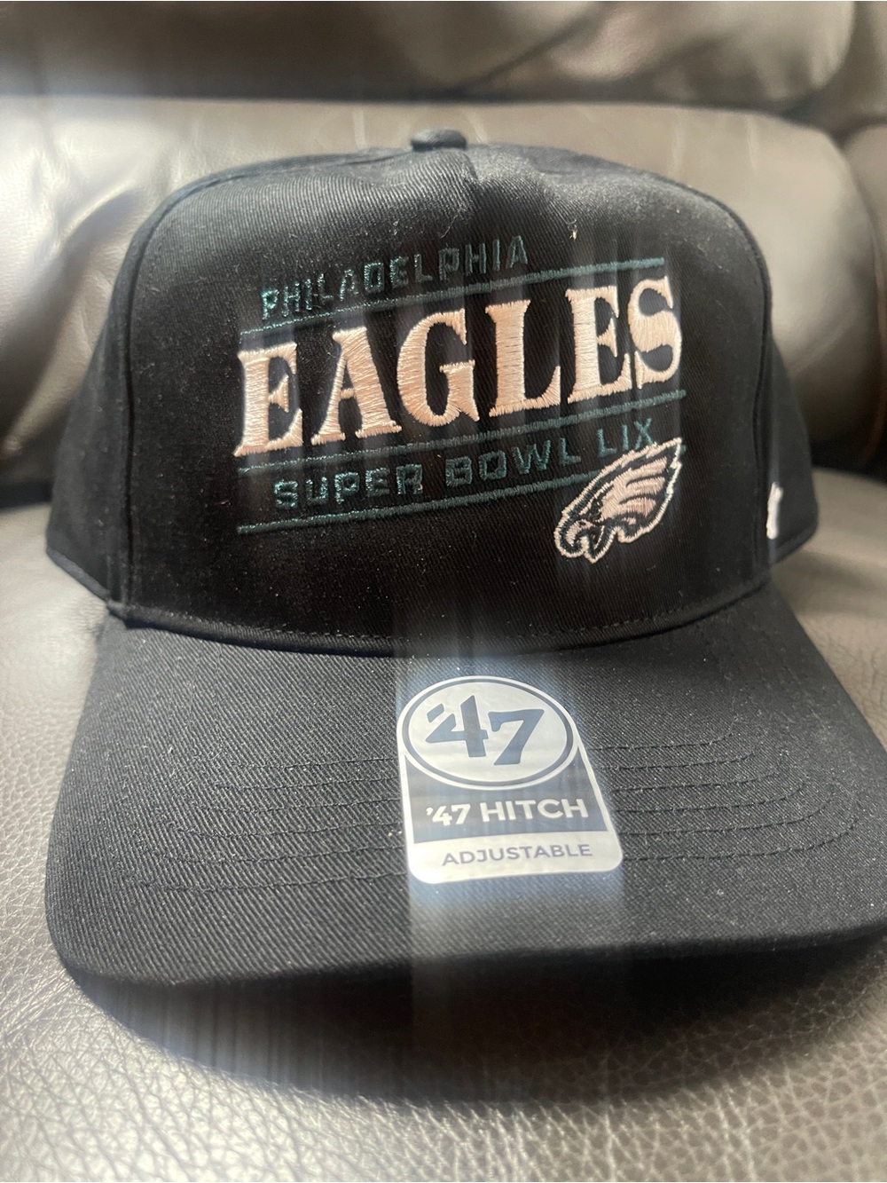 47 Philadelphia Eagles Black & Midnight Green Super Bowl LIX Adjustable Hat